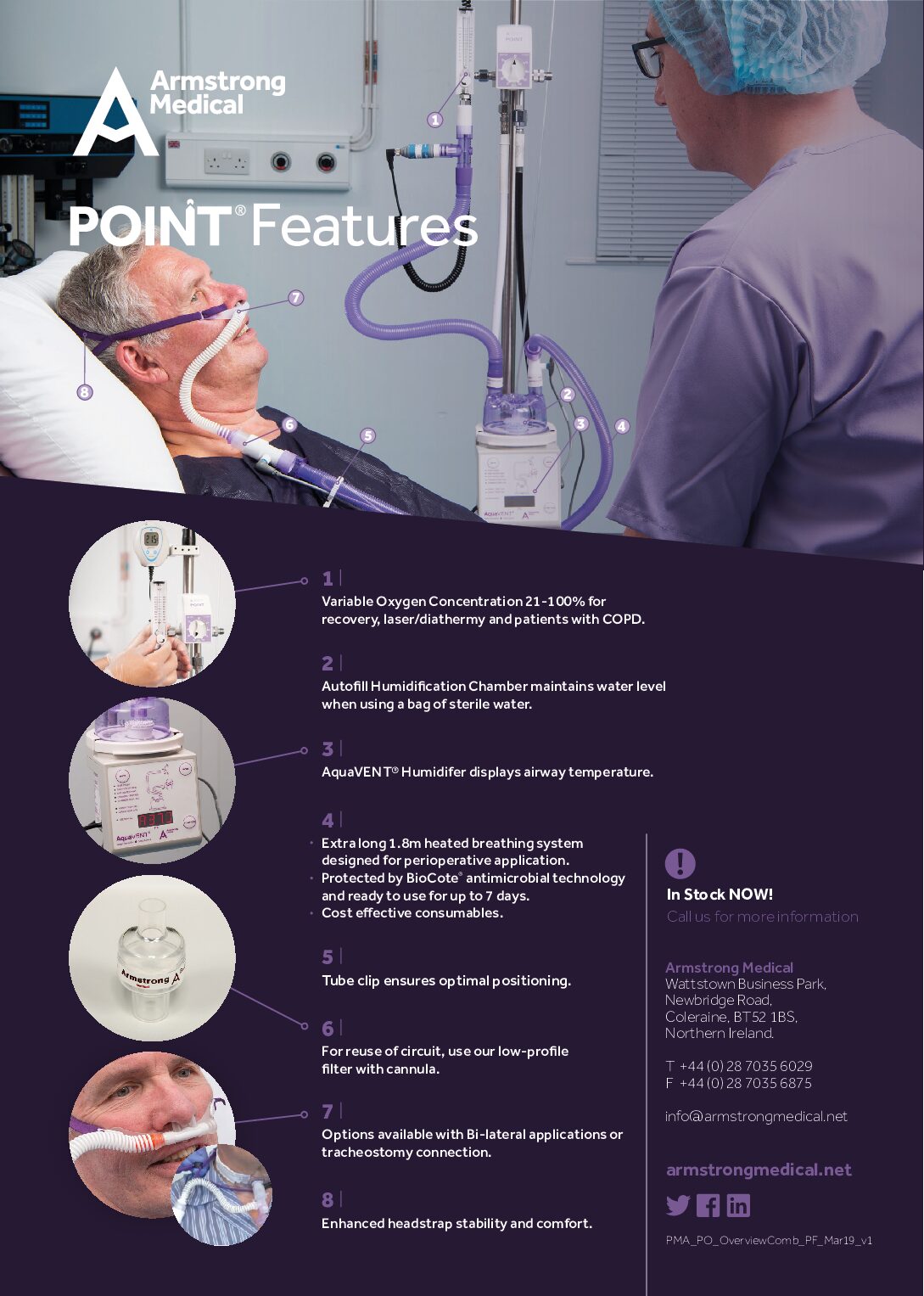 POINT Overview Promo Flyer double sided PMA PO OverviewComb PF Mar19 v1 pdf Armstrong Medical | Medical Device Manufacturer