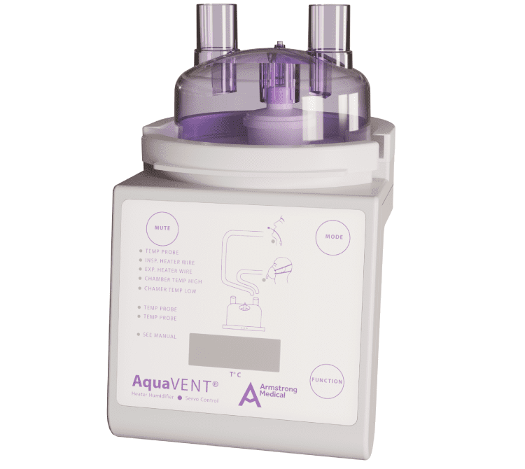 Image of an Armstrong MEdical heather humidifier for use in respiratory care