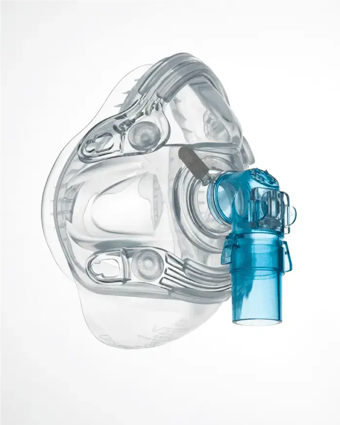 Image of a CO2 vented face mask and anti asphyxia valve
