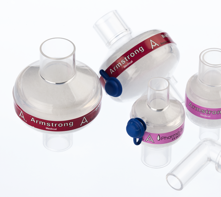 HME and bacterial filters made by Armstrong Medical for use in respirtatory care.