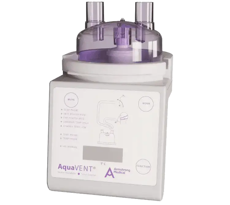 Image of an Armstrong Medical heather humidifier for use in respiratory care