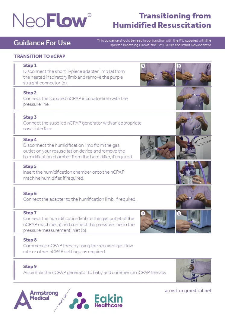 Humidified Resuscitation Transition V2 GFU pdf Armstrong Medical | Medical Device Manufacturer