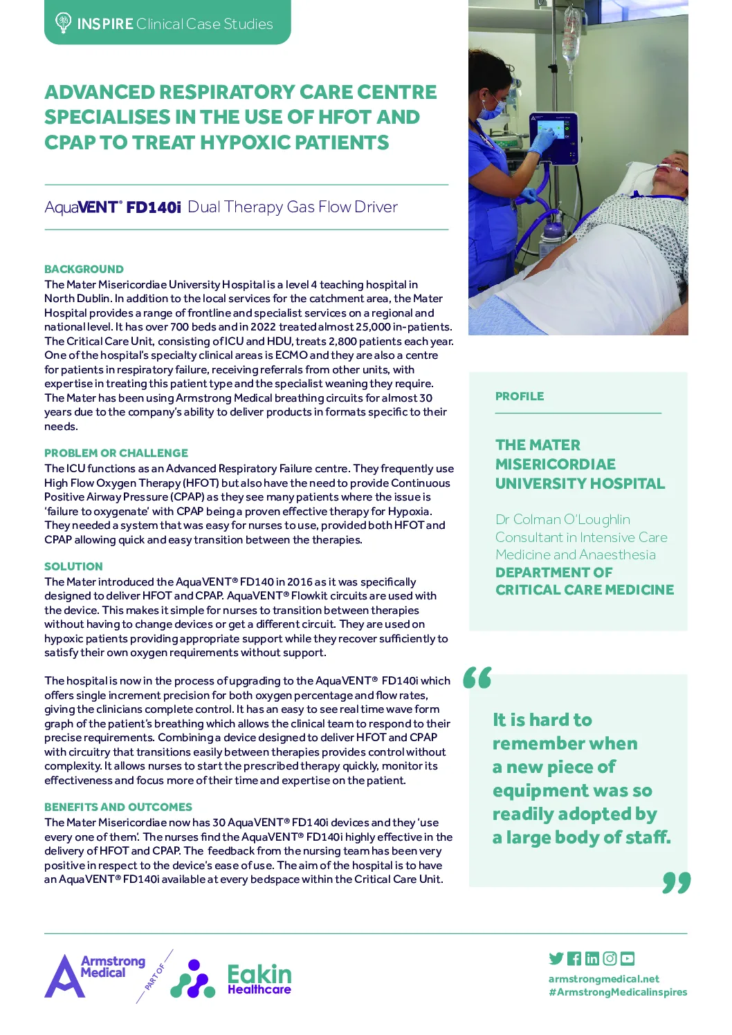 Case study Dr Colman OLoughlin pdf Armstrong Medical | Medical Device Manufacturer