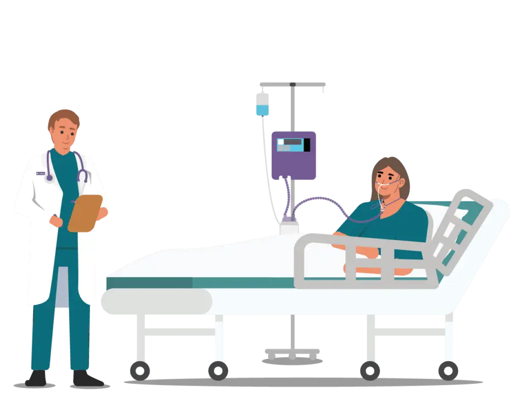 Illustration of a doctor and a patient