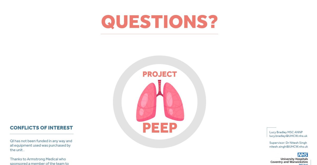 Quesions about Project PEEP conflicts of Interest